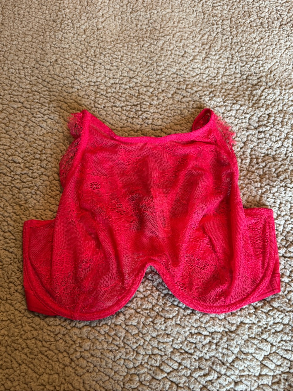 Victoria's Secret Red Lace Underwire Bra